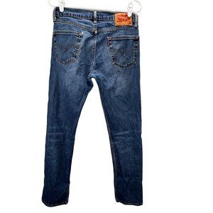 Levis 511 Jeans Slim Fit size 30x32 Men Blue Denim Distressed Pocket Corner